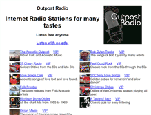 Tablet Screenshot of outpostradio.com
